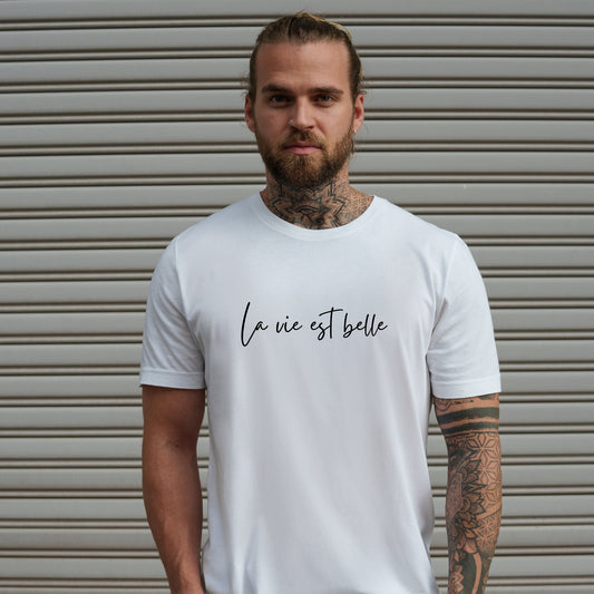 La vie est belle - Unisex t-shirt - lilaloop - T-shirt